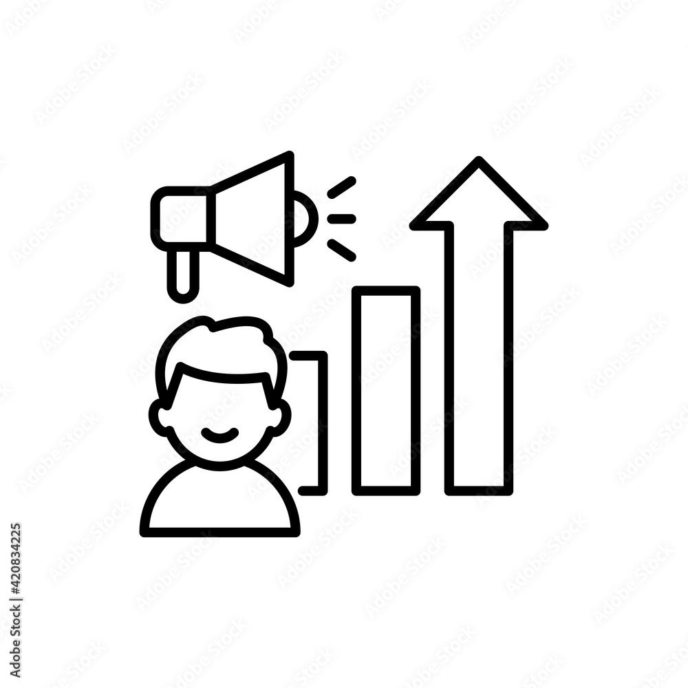 Promotion Vector Outline icon style illustration. Promotion Vector Outline icon style illustration.