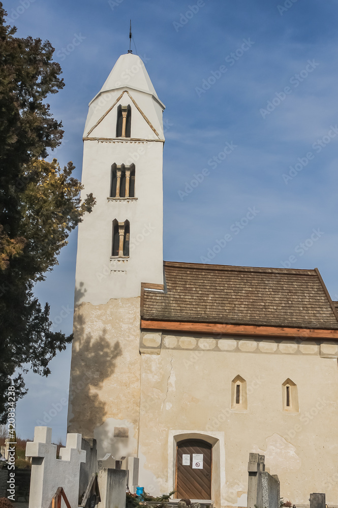 Old medieval church in Egregy, Heviz, Hungary built in the 13th century