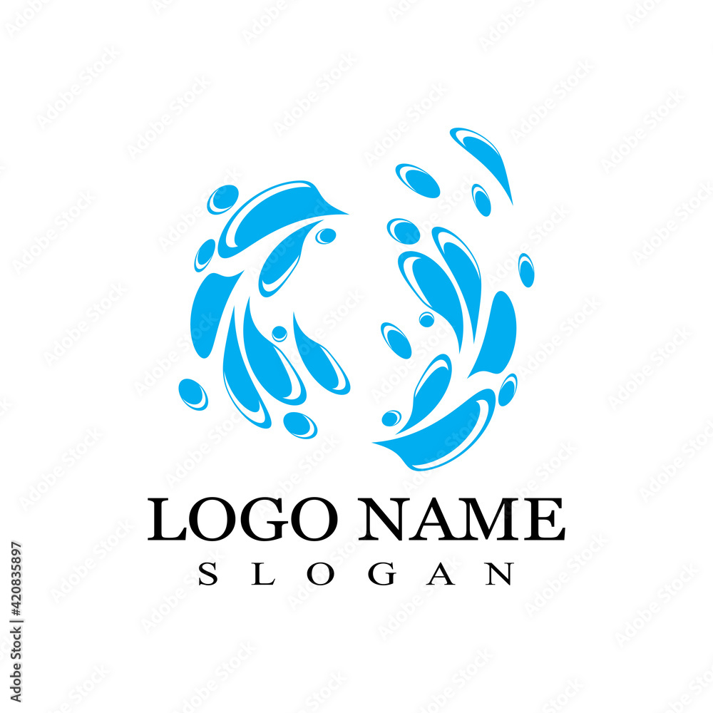 water splash icon vector illustration design template water splash icon vector illustration design template