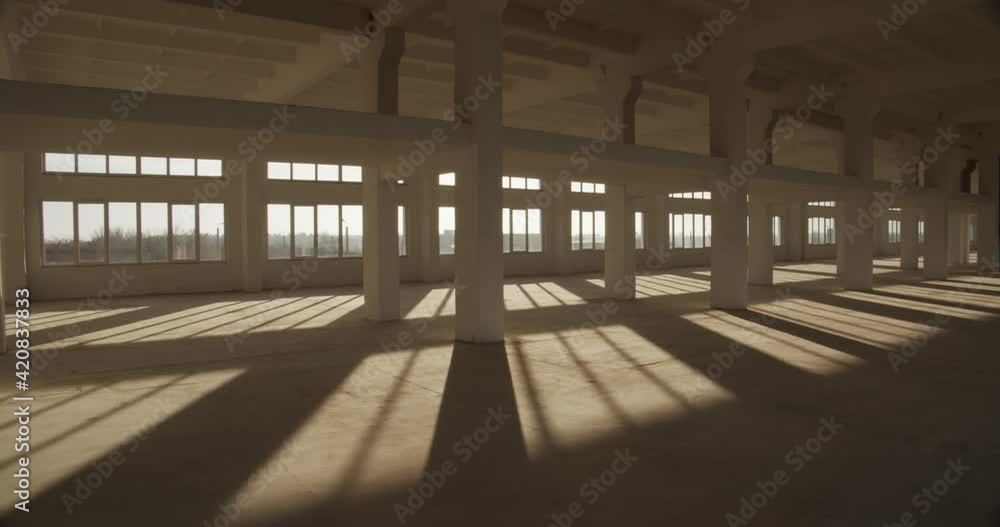 Empty industrial premises, newly built Empty industrial premises, newly built