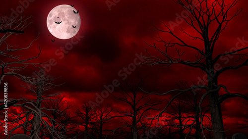 Holloween Red Darkness Background 3d render