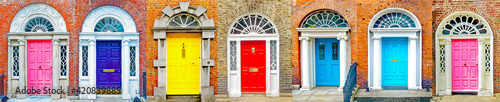 Photography typischen irischen georgianischen türen von dublin, irland