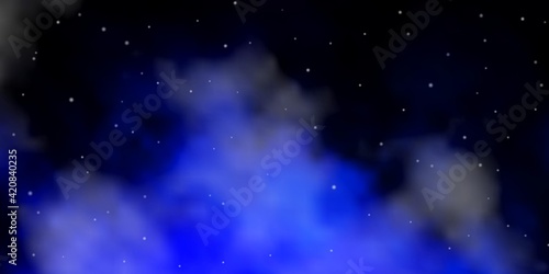 Dark BLUE vector layout with bright stars.