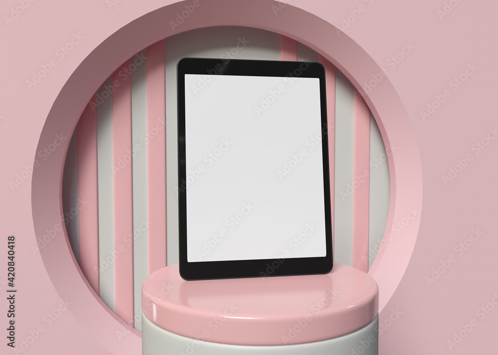 3D Illustration. Digital tablet with blank screen. 3D Illustration. Digital tablet with blank screen.