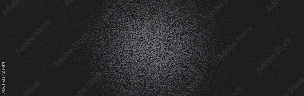 Banner of black asphalt texture. Wide black textured background. Shiny glossy dark panoramic surface Banner of black asphalt texture. Wide black textured background. Shiny glossy dark panoramic surface