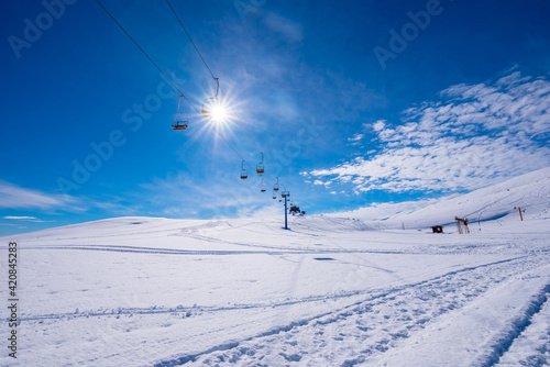 ski lift in the mountains © Aleksandar