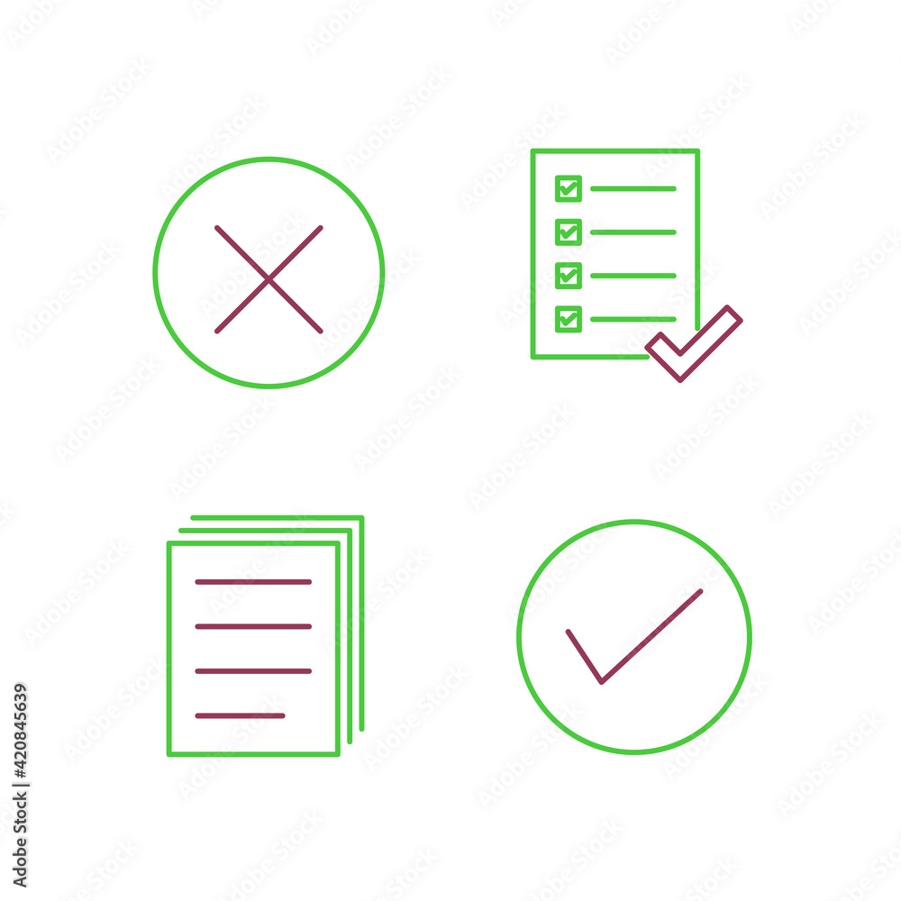 Inspection set icon, isolated Inspection set sign icon, vector illustration Inspection set icon, isolated Inspection set sign icon, vector illustration