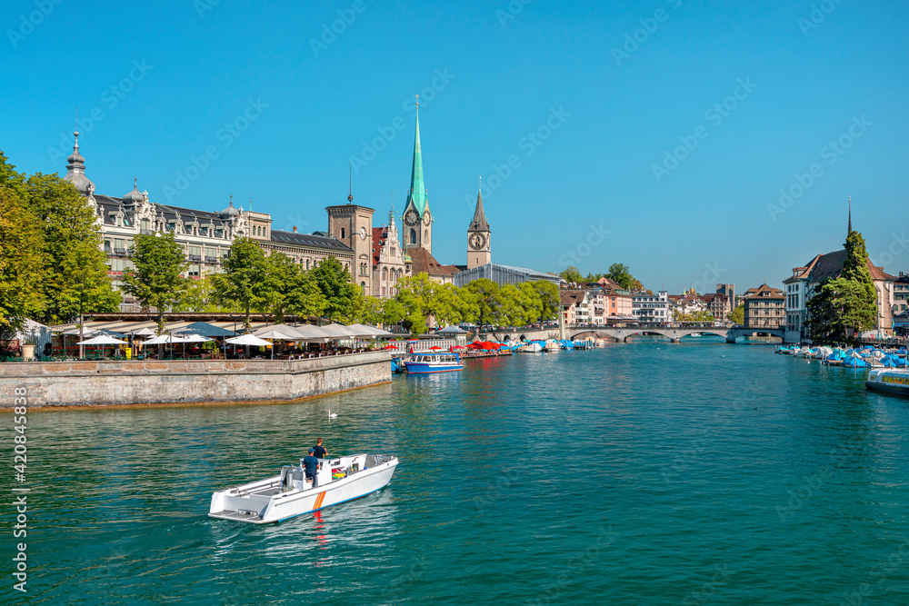 Beautiful Dresden city skyline at Elbe River and Augustus Bridge, Dresden, Saxony, Germany
