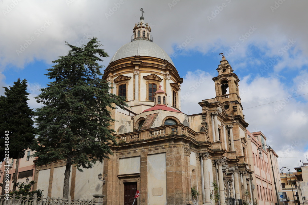  San Francesco Saverio church in Palermo, Sicily Italy