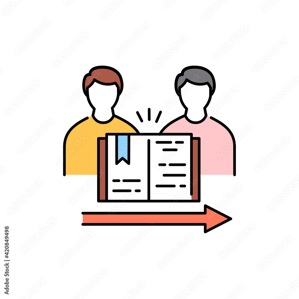 Mentoring olor line icon. Pictogram for web page, mobile app, promo. Mentoring olor line icon. Pictogram for web page, mobile app, promo.