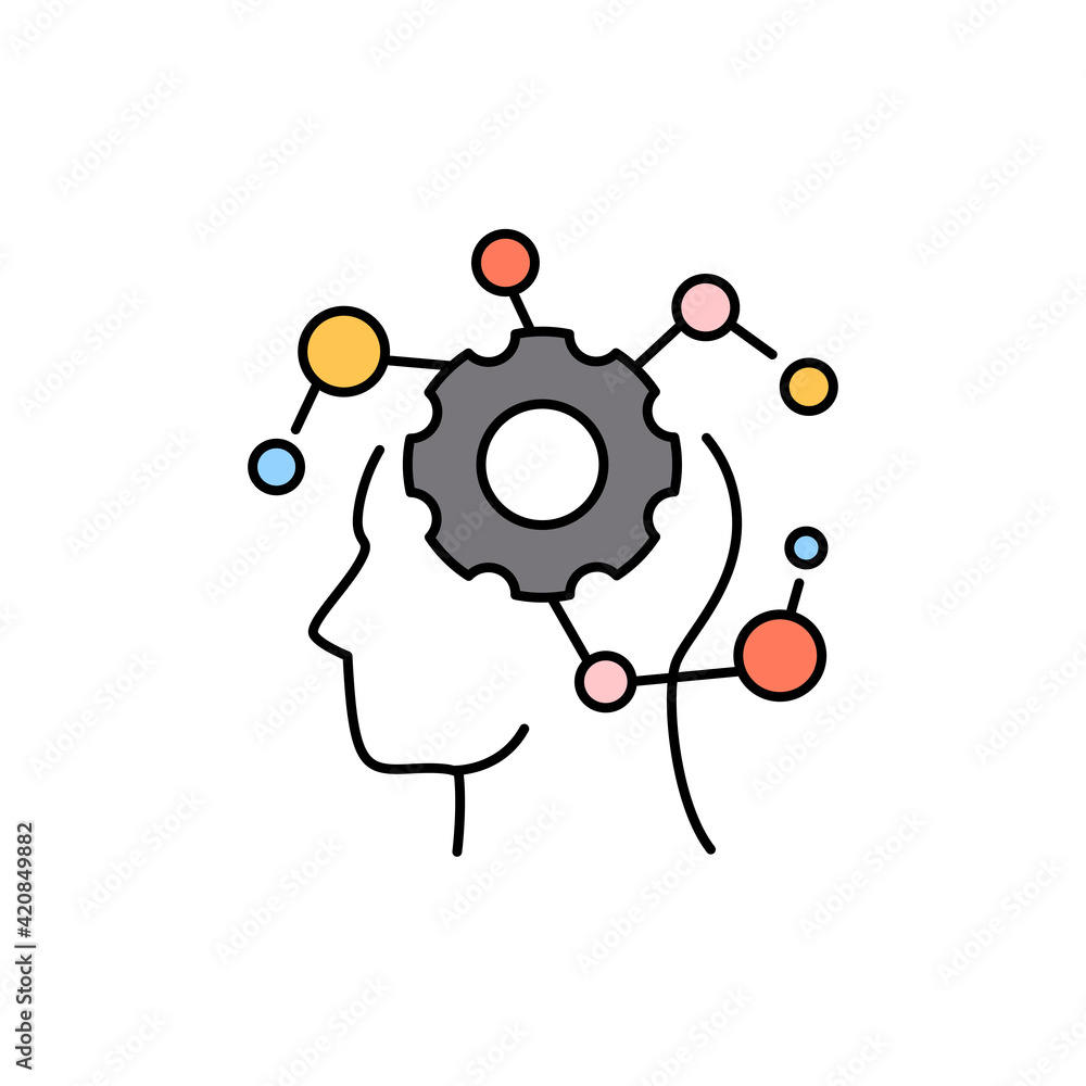Skill olor line icon. Pictogram for web page, mobile app, promo. Skill olor line icon. Pictogram for web page, mobile app, promo.
