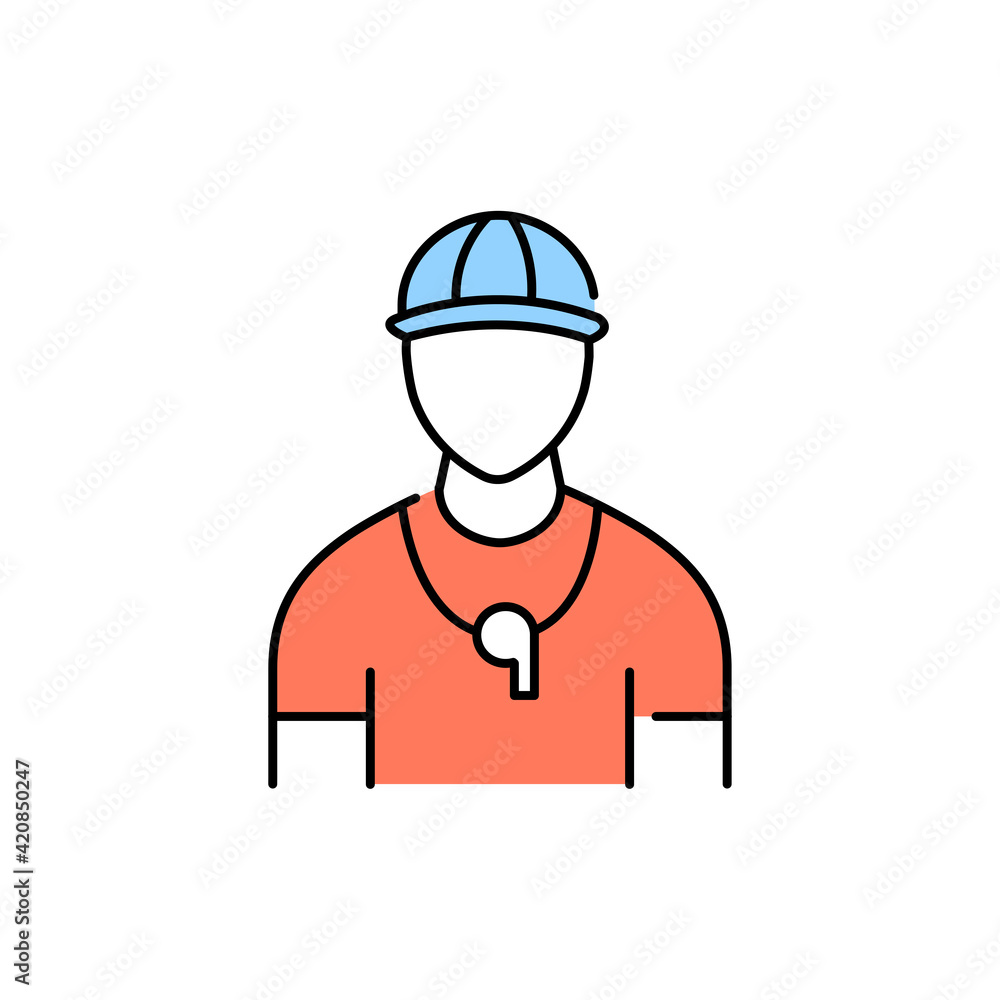 Coach olor line icon. Pictogram for web page, mobile app, promo. Coach olor line icon. Pictogram for web page, mobile app, promo.