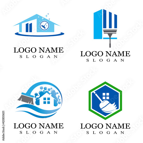 Cleaning logo and symbol ilustration vector template