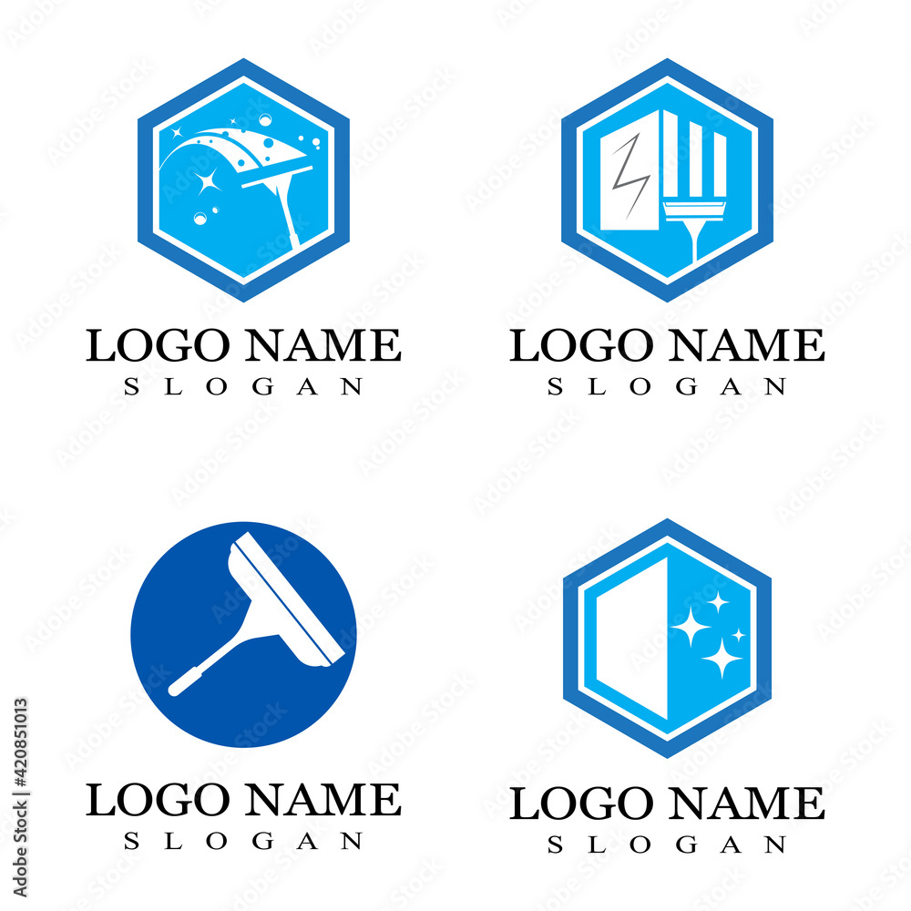 Cleaning logo and symbol ilustration vector template Cleaning logo and symbol ilustration vector template