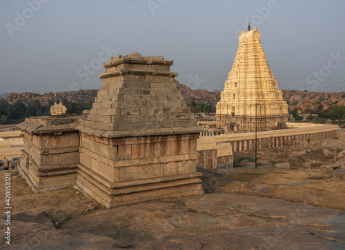 Hemakuta Hill Temple Complex in Hampi. India