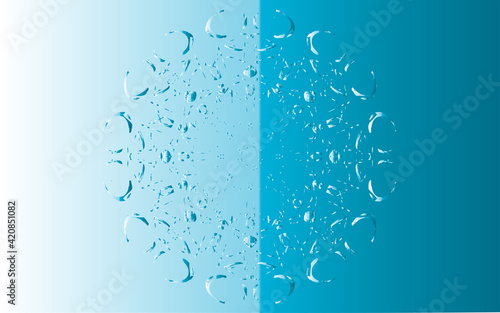 水としずくの空色の透明な背景