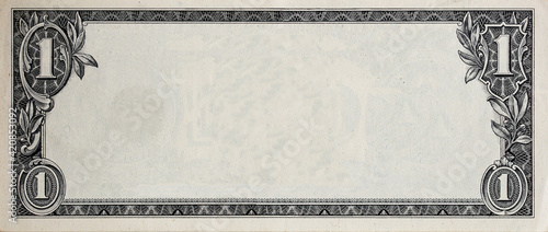 Modified decorative one dollar bill artwork