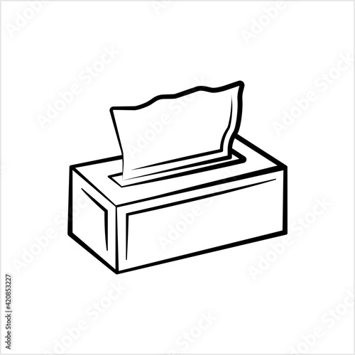 Tissue Box Icon, Paper Napkin, Absorbing Lightweight Paper