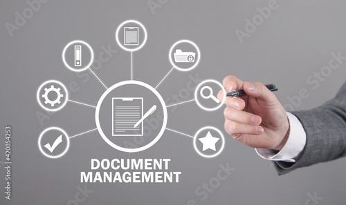 Document Management concept. Business. Internet. Technology