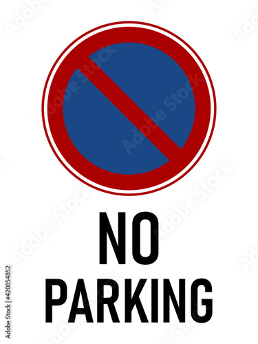 Free Download No Parking Sign. Vector Image. - GFXLoad