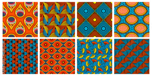 Fotografie, Tablou Ethnic wax textile pattern