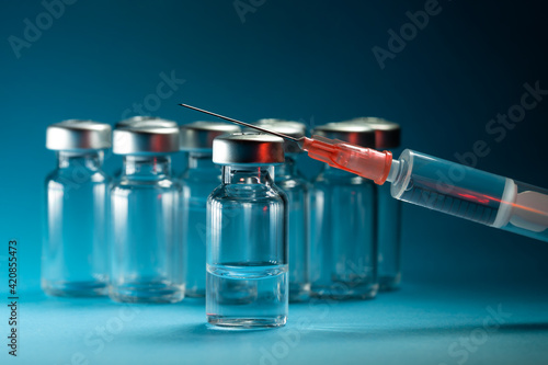 ampoules with covid-19 vaccine
