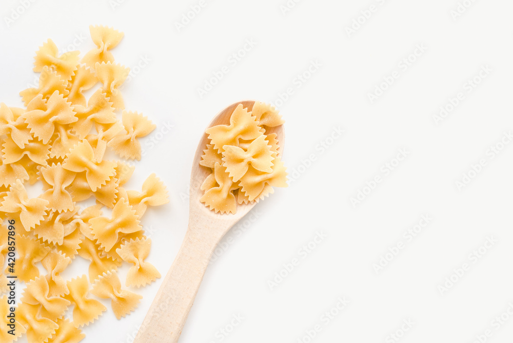 pasta bow on white background, pasta pasta bow on white background, pasta