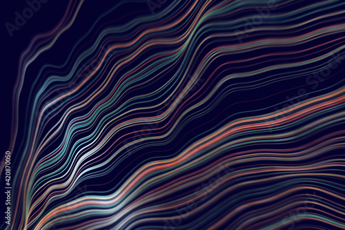 Abstract Background Digital Data Waving Saber Colorful Motion Lines