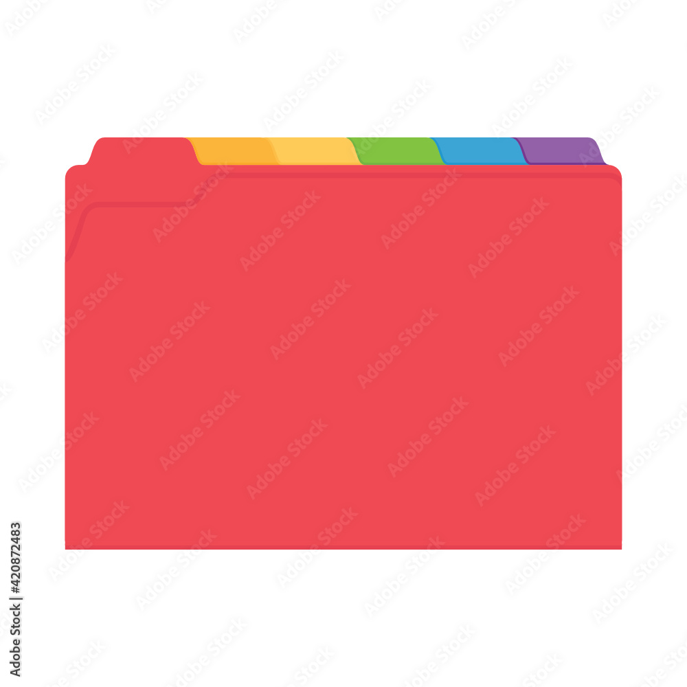 Rainbow Manila Folder Vector, Yellow Folder, Office Folder, Folder