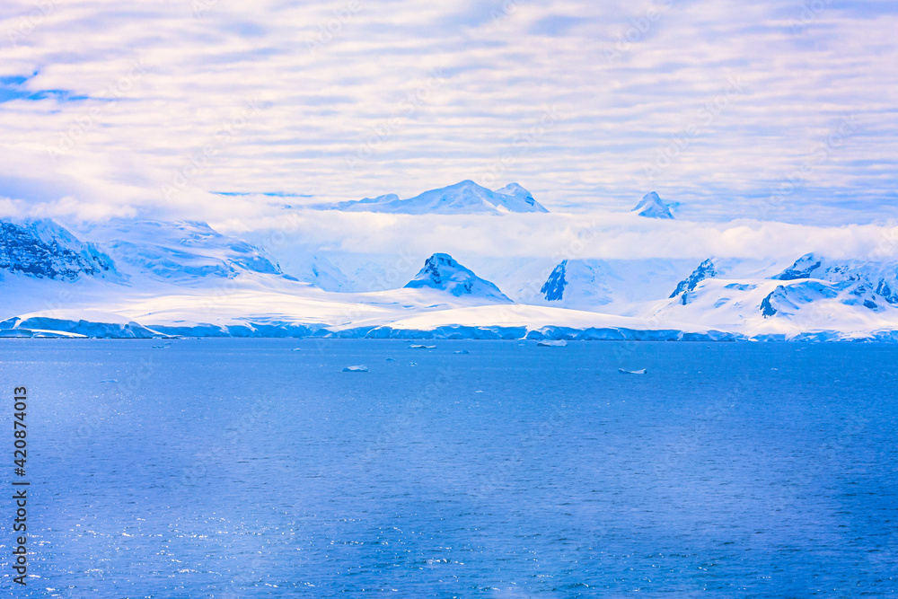 Misty mountains in Antarctica Misty mountains in Antarctica