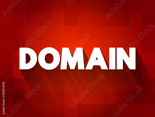 Domain text quote, concept background