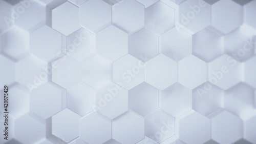 Fototapeta Naklejka Na Ścianę i Meble -  Hexagons 3D Background Corporate Business Promotion
