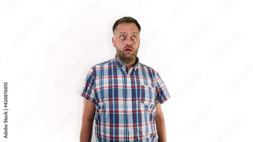 Man sees something scary and is scared #TheCoolStockGuy Man sees something scary and is scared #TheCoolStockGuy