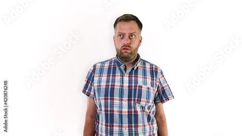 Man is scared and looking around and up #TheCoolStockGuy