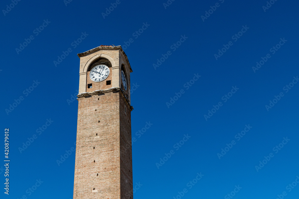 Old Clock Tower in Adana, city of Turkey. Adana City with old clock tower also known 