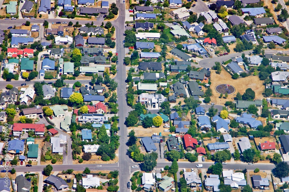Luftaufnahme von australischer Ortschaft