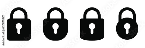 Lock vector icon, padlock icon, vector isolated symbol