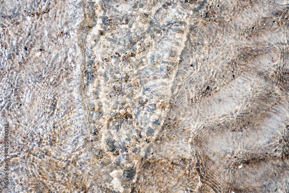 Aerial view of the waves on the seashore. Aerial view of the waves on the seashore.