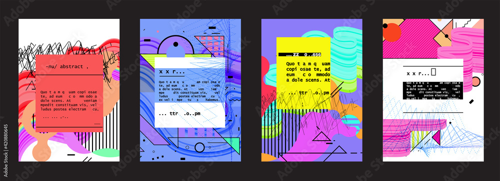 Abstract geometric pattern background for brochure cover design.