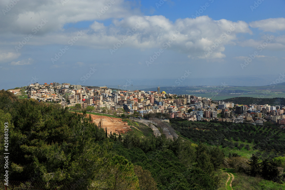 View of the city from the height of the summit