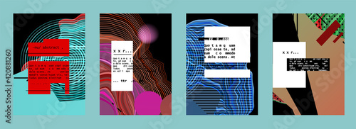 Abstract geometric pattern background for brochure cover design.