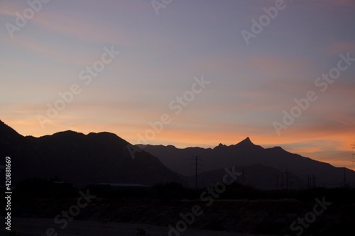 Wallpaper Mural sunset in the mountains Torontodigital.ca