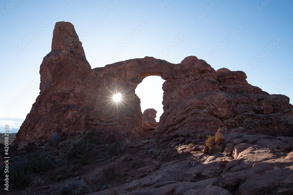 Turret Arch, Arches National Park, Moab, Utah, USA