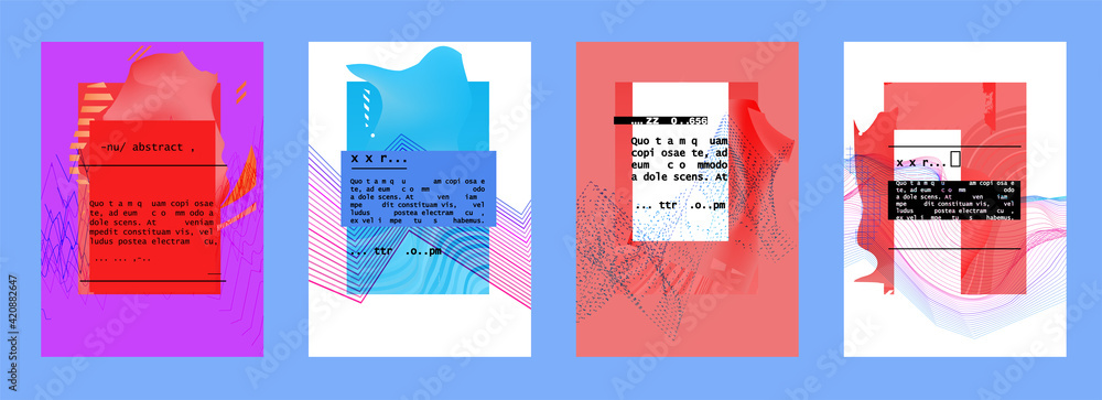 Abstract geometric pattern background for brochure cover design.