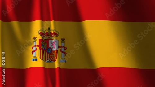 Wallpaper Mural Flag of Spain waving in the wind. Background. Torontodigital.ca