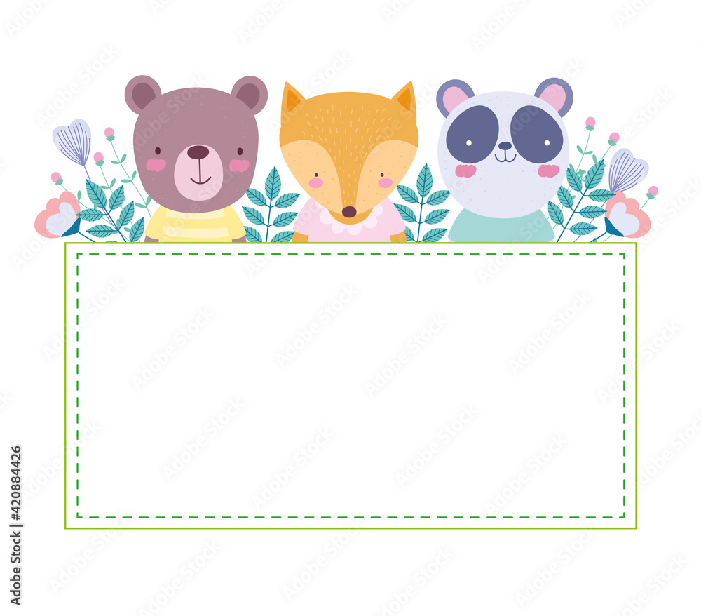 Naklejka premium cute animals template