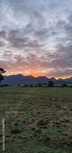 sunset in the mountains