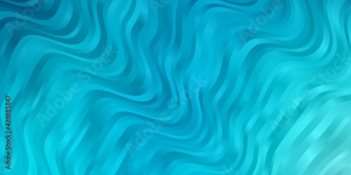 Light BLUE vector background with bent lines.