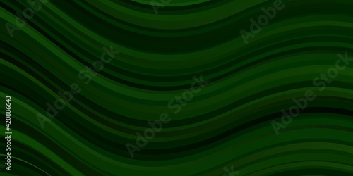 Dark Green vector layout with circular arc.