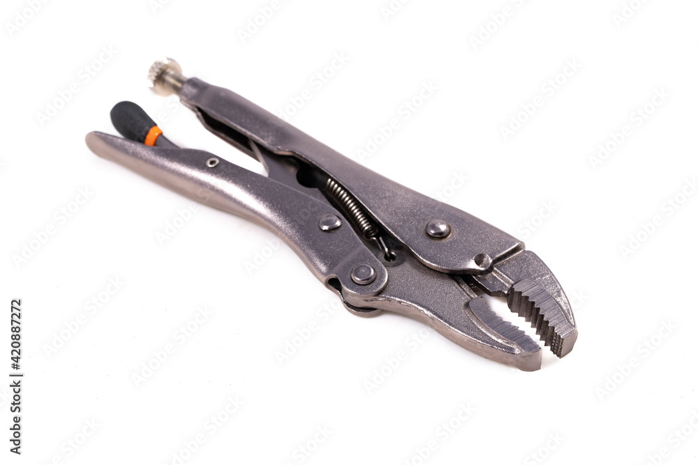 Adjustable wrench for plumbing work. Accessories for mechanics carrying out repairs in the household. Adjustable wrench for plumbing work. Accessories for mechanics carrying out repairs in the household.